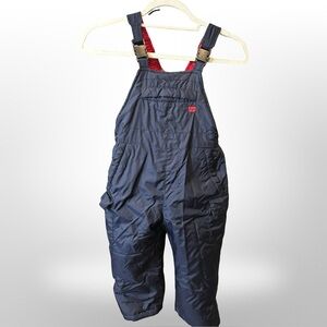 Okie-Dokie 4T Snow Bib | Navy & Red | Winter Ready
